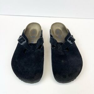 Birkenstock Black Suede Mules